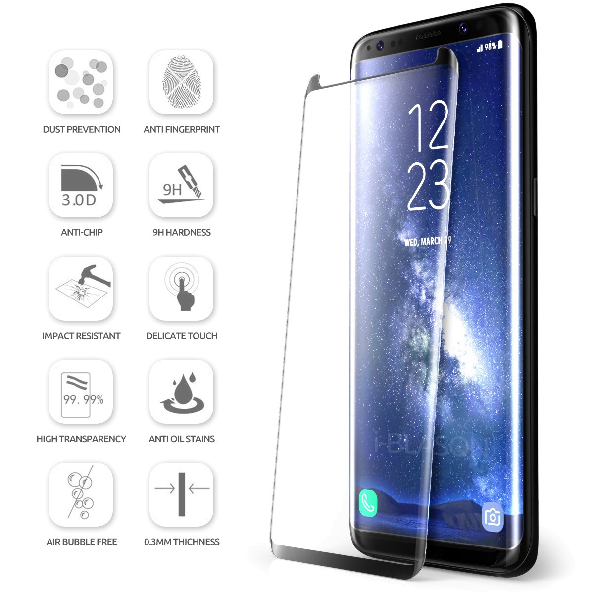 Galaxy S8 Tempered Glass Screen Protector